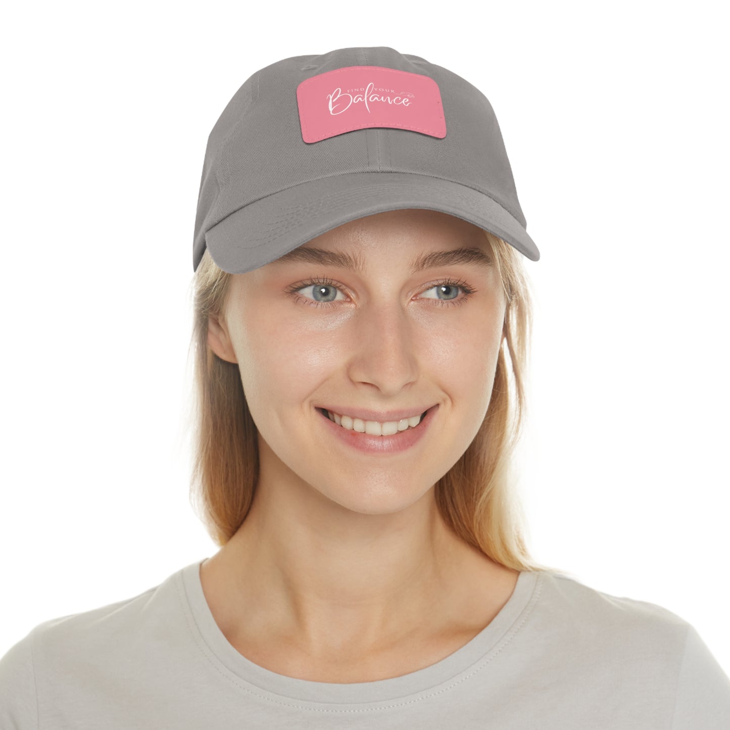 Find you Balance Dad Hat with Leather Patch (White Lettering)
