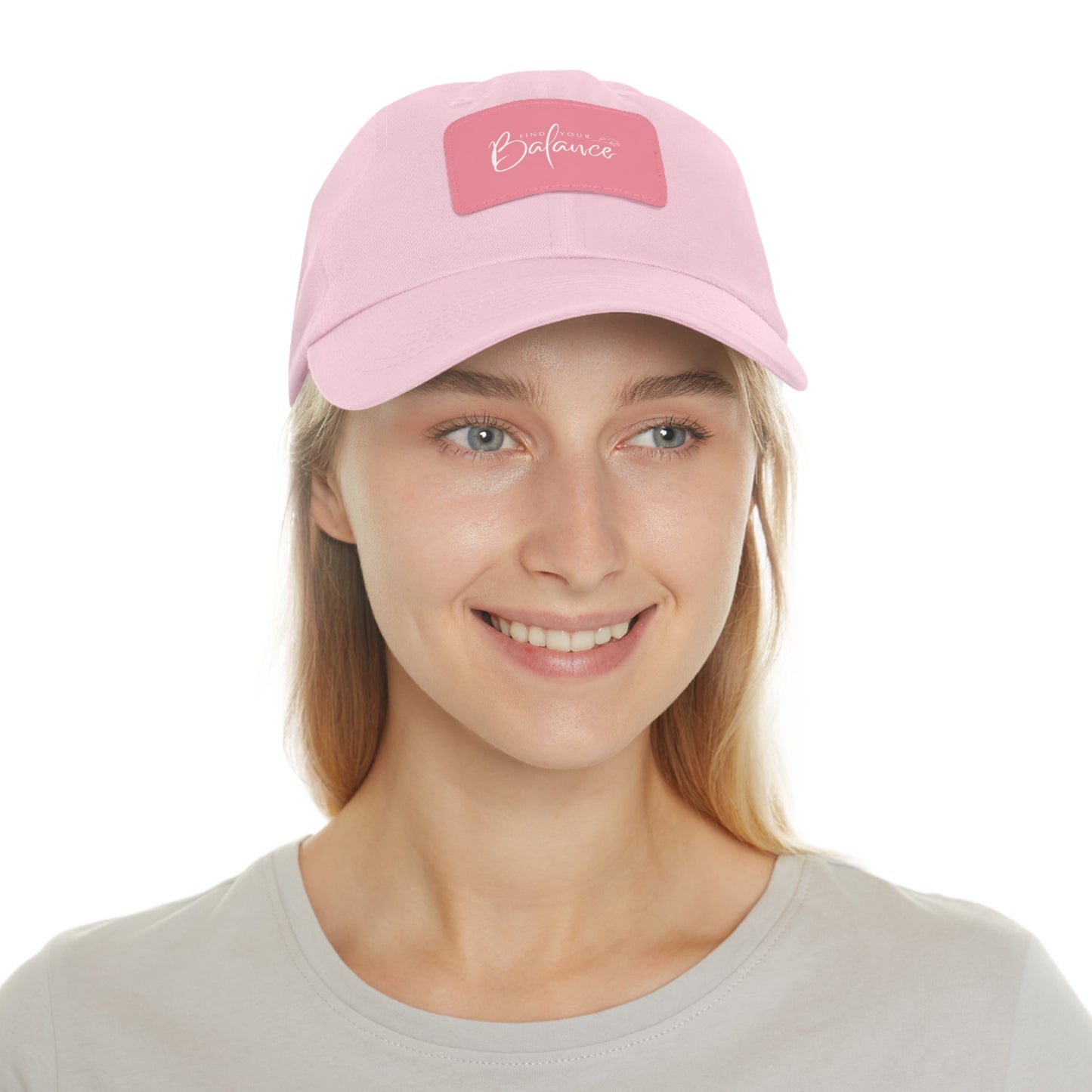 Find you Balance Dad Hat with Leather Patch (White Lettering)