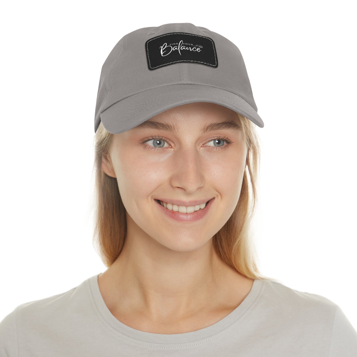 Find you Balance Dad Hat with Leather Patch (White Lettering)
