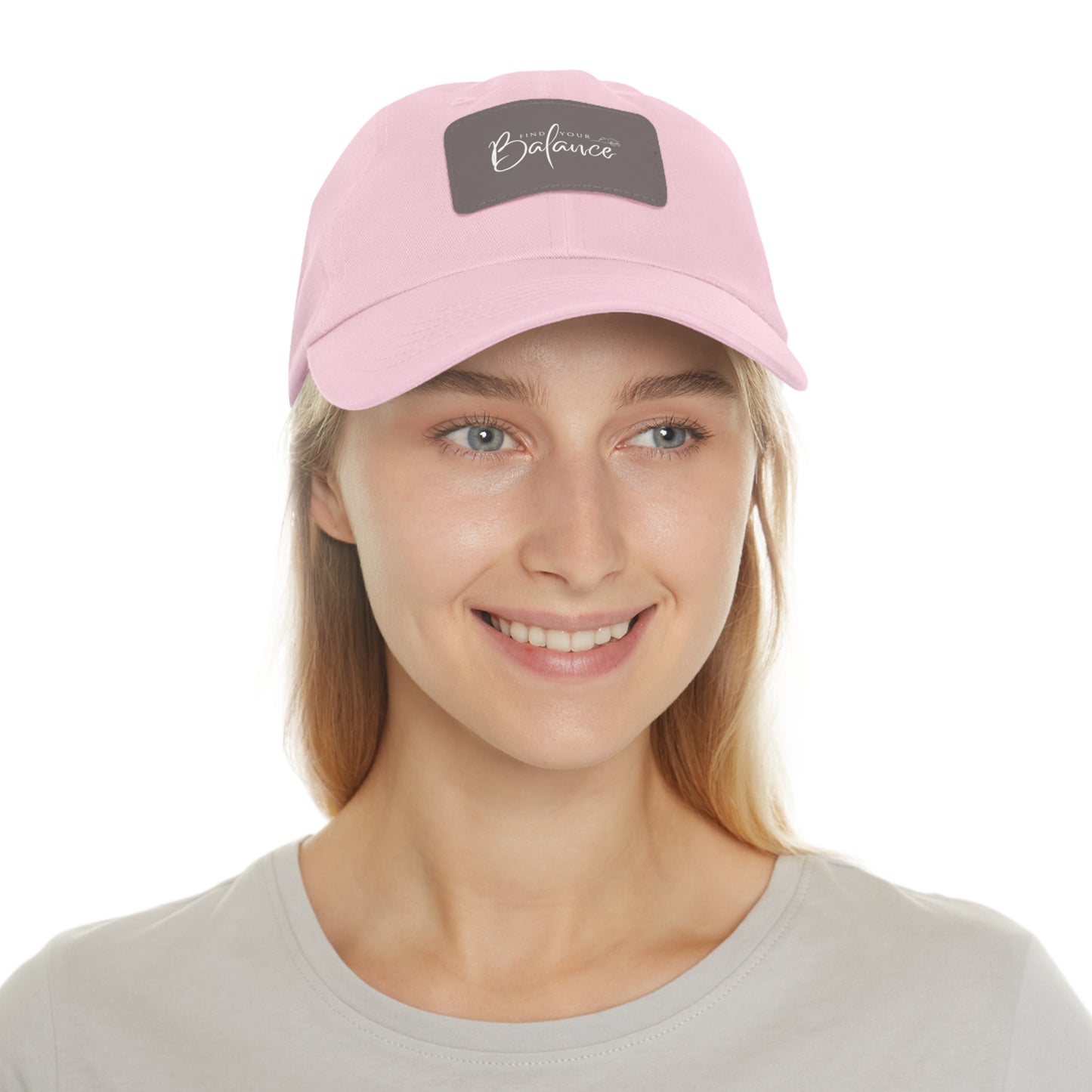 Find you Balance Dad Hat with Leather Patch (White Lettering)