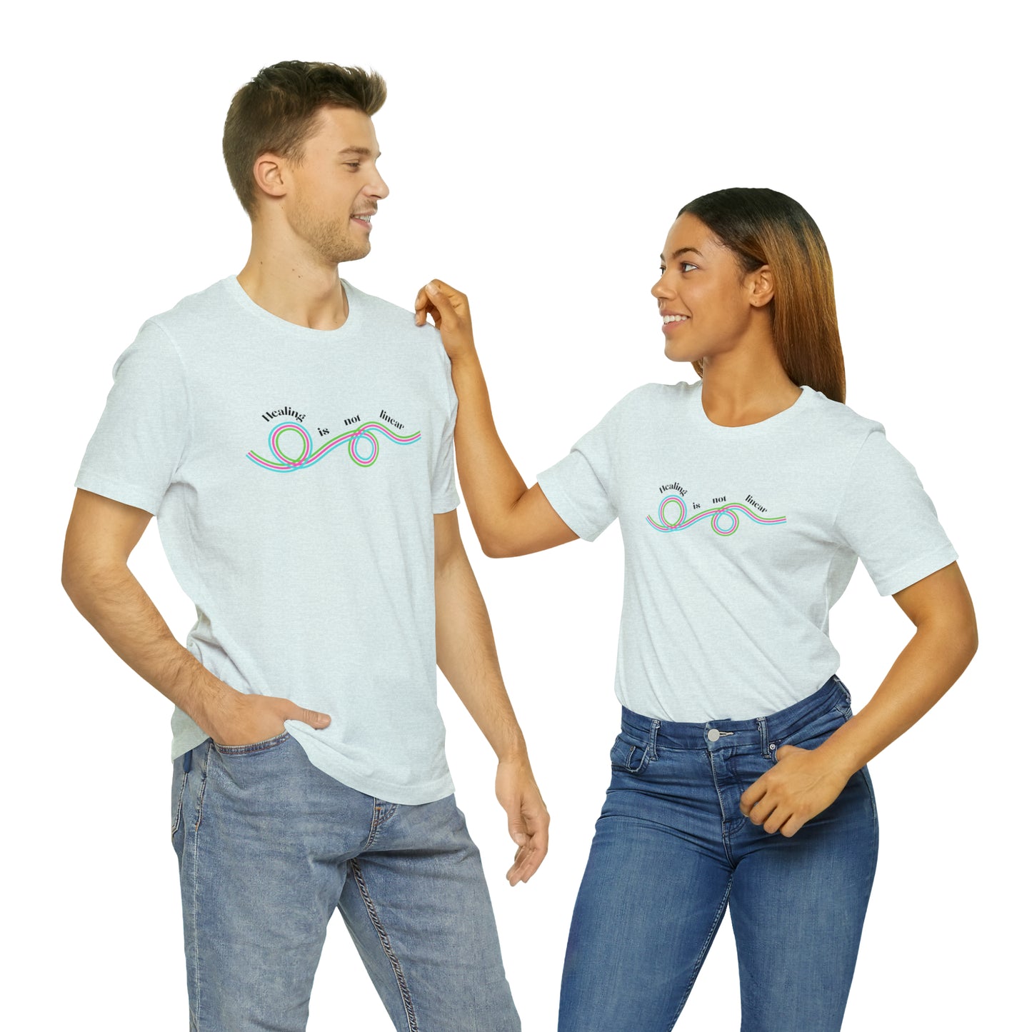 Healing is not linear - Unisex Jersey Short Sleeve Tee