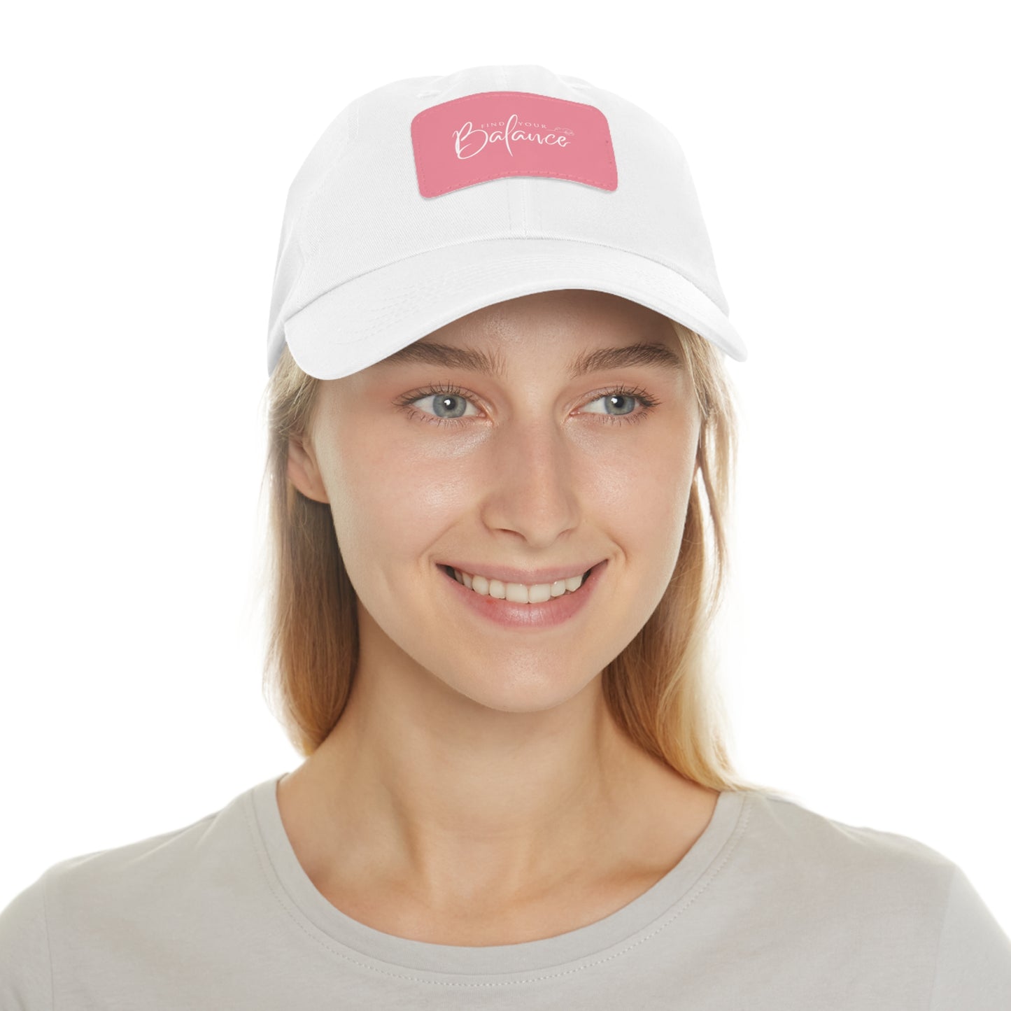 Find you Balance Dad Hat with Leather Patch (White Lettering)