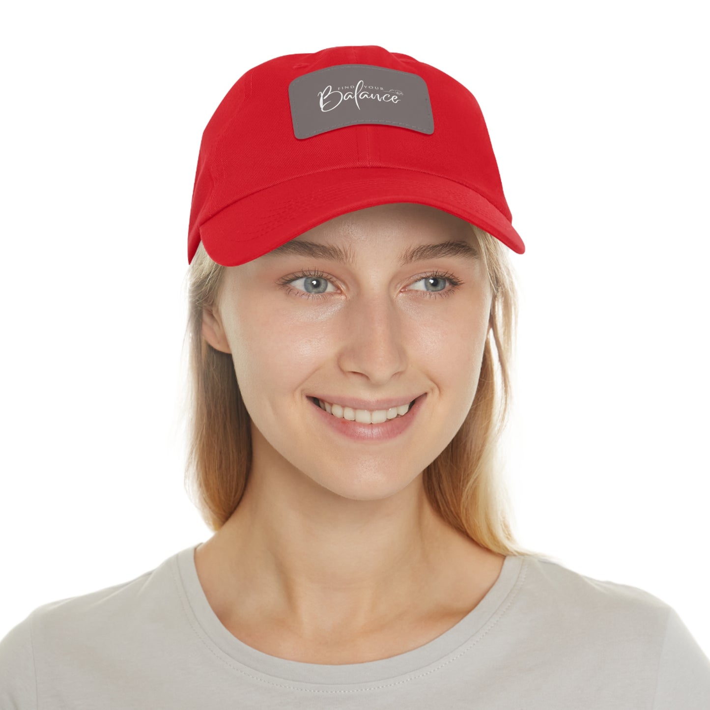 Find you Balance Dad Hat with Leather Patch (White Lettering)
