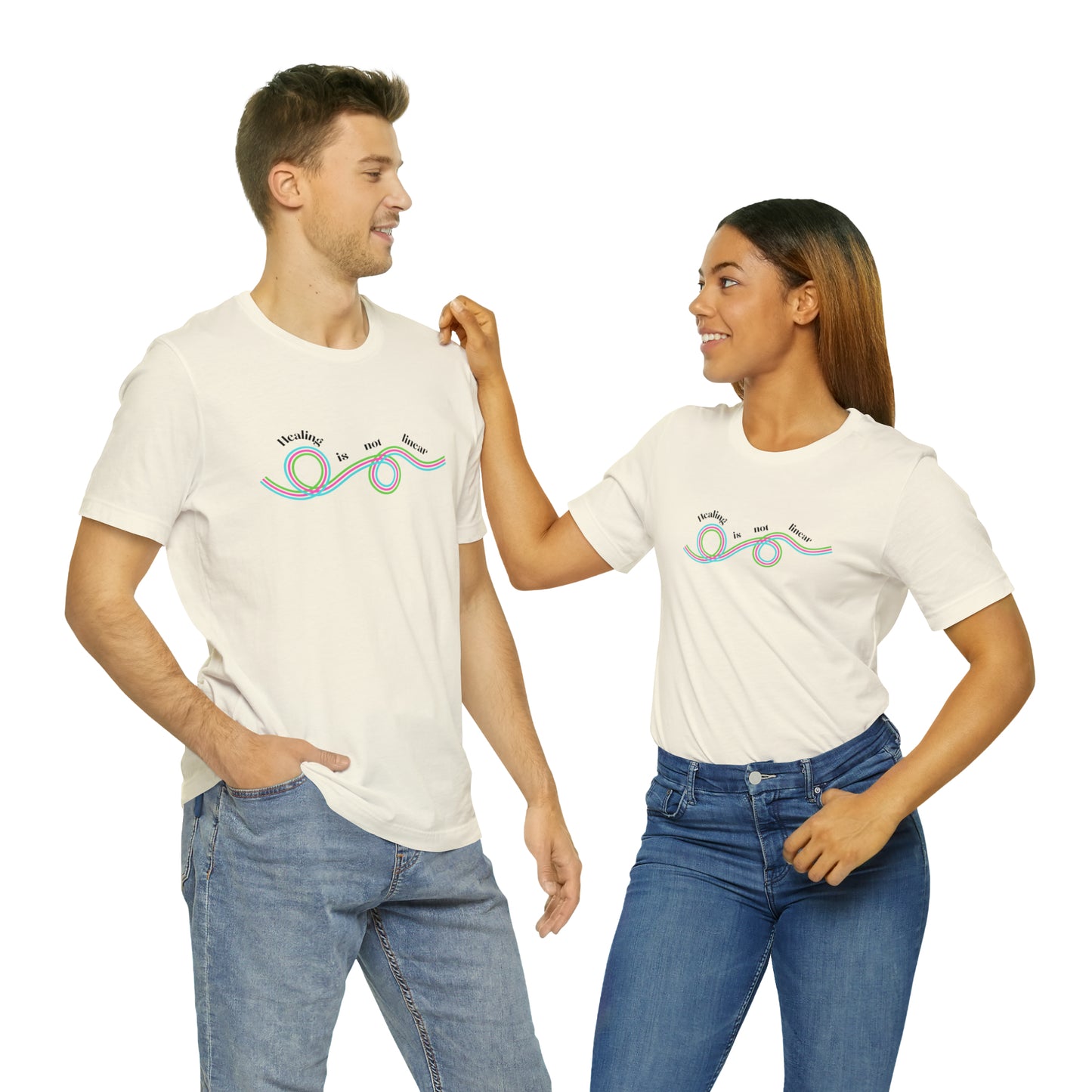 Healing is not linear - Unisex Jersey Short Sleeve Tee